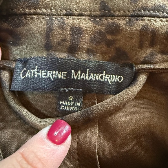 Catherine Malandrino Leopard Print Leather Jacket - Picture 3 of 3
